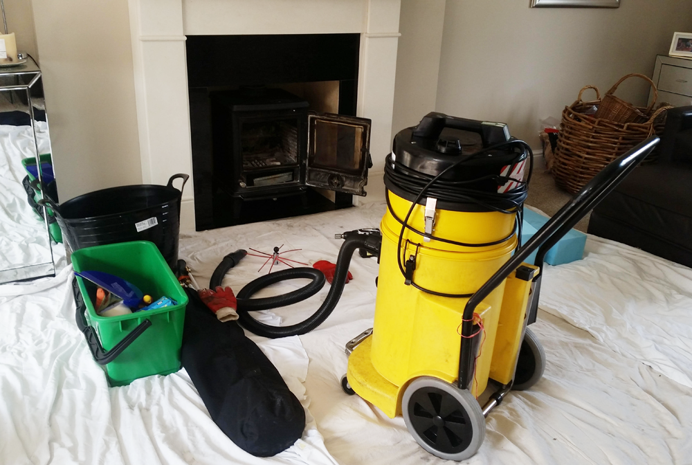 sweeping chimney